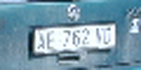 Digital zoom image of a license plate