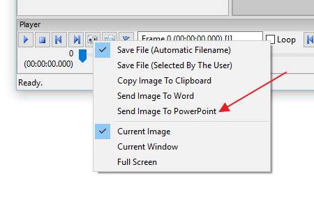 export image to powerpoint option