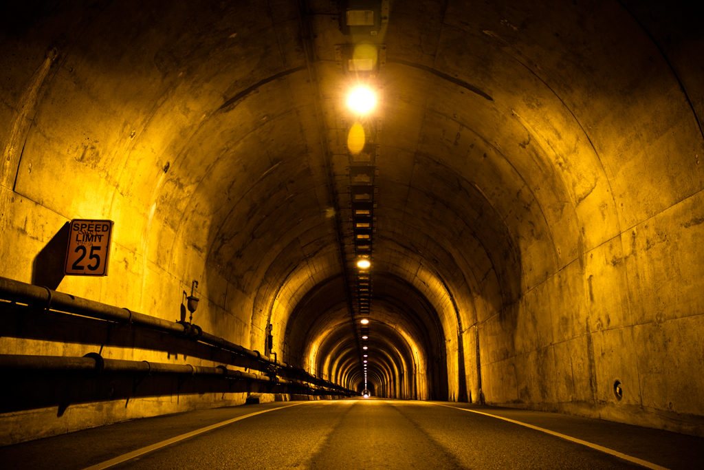 a tunnel