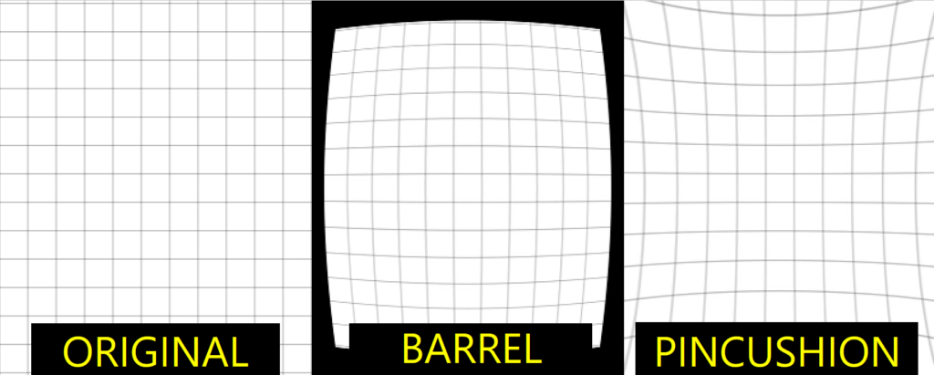 image of types of barrel and pincushion distortion