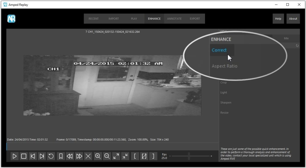 image showing a video and a mouse over the correct filter