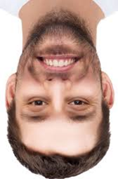 image of a guy upside down