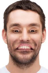 image of the face of a guy rotated
