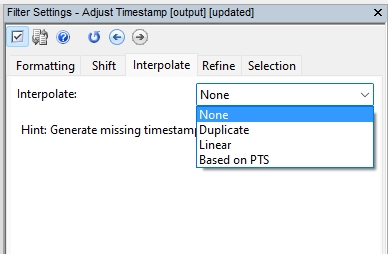 adjust timestamp interpolate tab