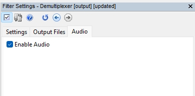demultiplexer audio tab
