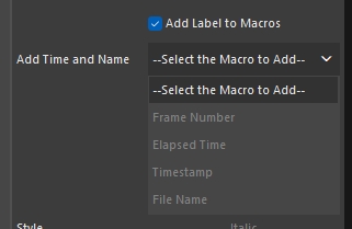 add time and name macros