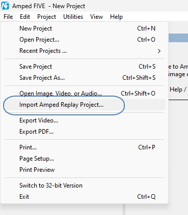 import amped replay project