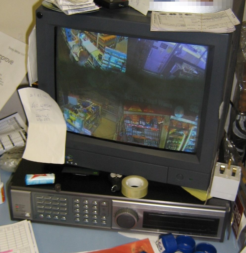 cctv in a store showing images of the aisles