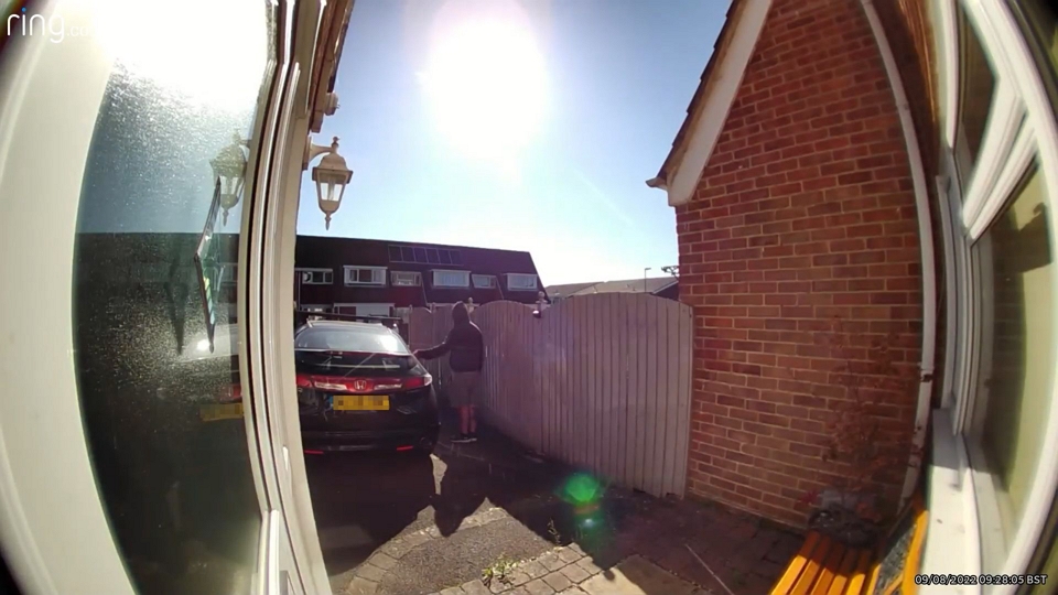 CCTV camera covering the driveway 