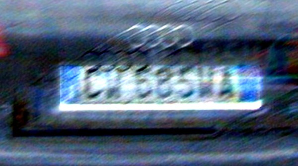deblurred license plate