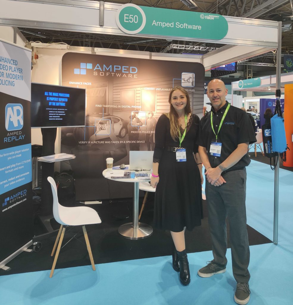 Michelle and David from Amped Software at Emergency Services Show 2023