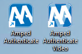 icons of amped authenticate image and video